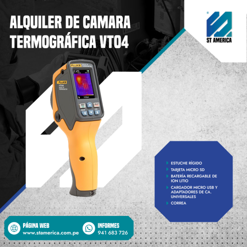 ALQUILER DE CAMARA TERMOGRAFICA FLUKE VT 04