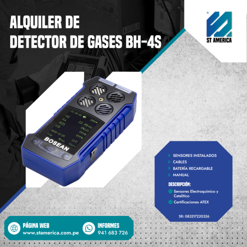 Alquiler de detector de gases BH-4S
