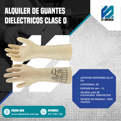ALQUILER DE Guante dieléctrico Clase 0