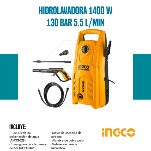 HIDROLAVADORA-1400-W-130-BAR-5.5-Litros-x-Min