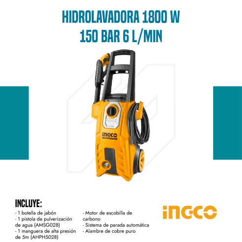 HIDROLAVADORA-1800-W-150-BAR-6-Litros-x-Min