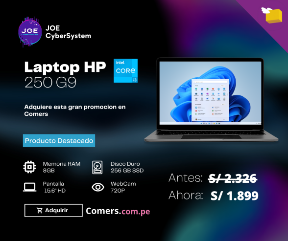 Laptop HP Core i3 250 G9